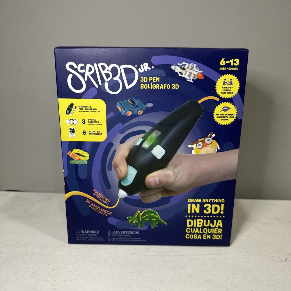 Scrib3d Jr. 3D Pen Ages 6-13 Draw Anything In 3D